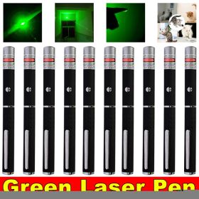 Pet Toy Green Laser Pointer Pen Light Single Beam High Power Lazer Flashlight 900Miles 1mW 532nm Torch (Option: green)